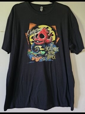 Next Level Apparel Black Tee with Colorful Halloween Graphic